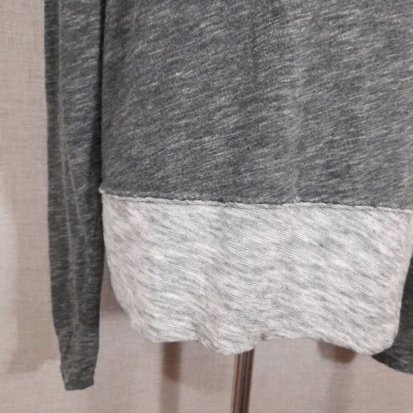 Free People FP Beach Two Body Raglan Tunic Top Sweater Cowl Neck Gray One Size - Picture 10 of 15